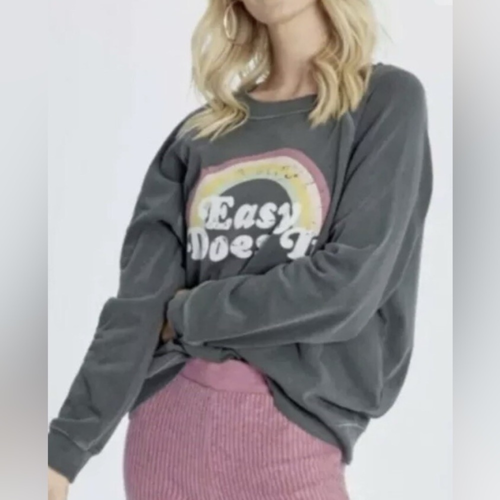 Wildfox Easy Does it Sweatshirt in Gray
